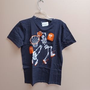 GLOW Skeletons playing basketball tee- AGE 11/12 - XXL
